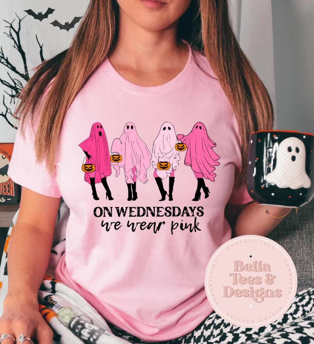 Wednesday We Wear Pink Ghost T-Shirt