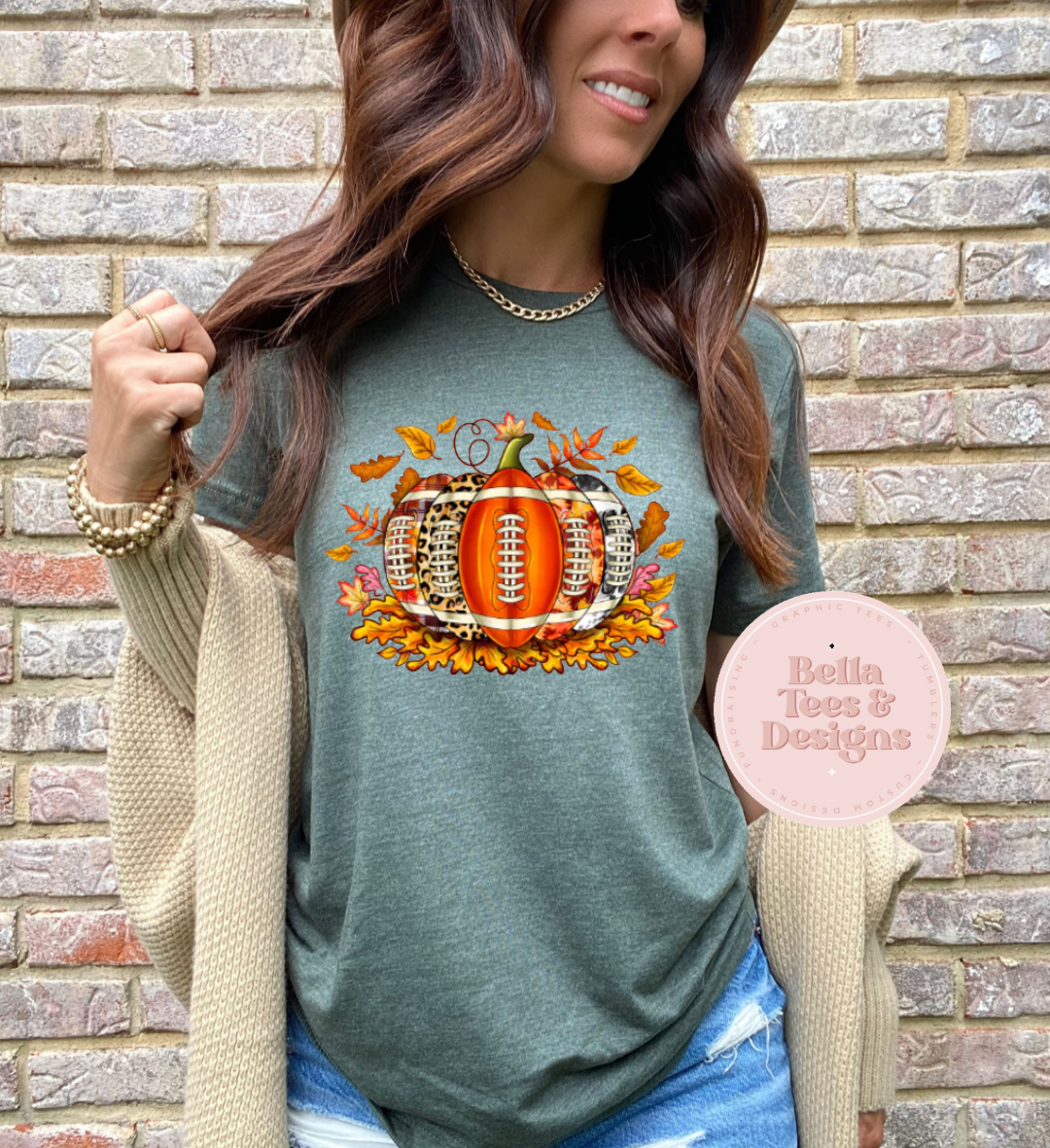 Football Pumpkins T-Shirt