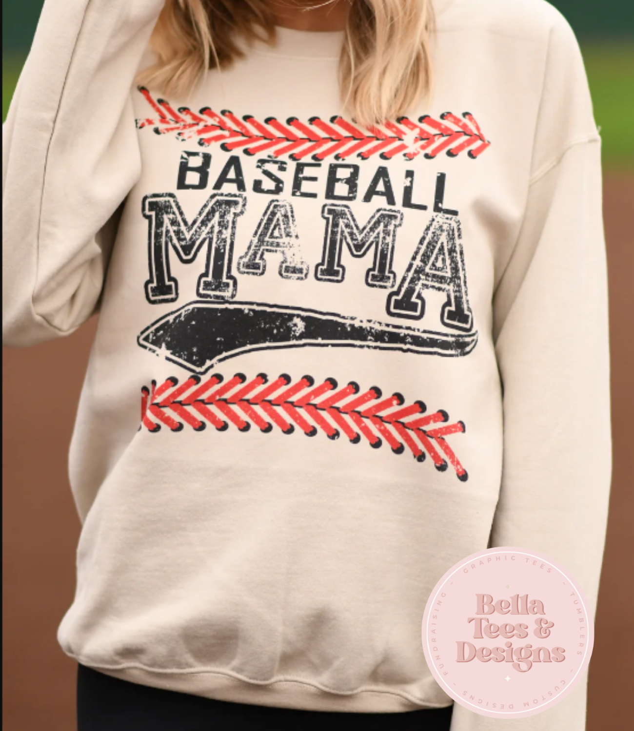 Baseball Mama Stitches Sweatshirt